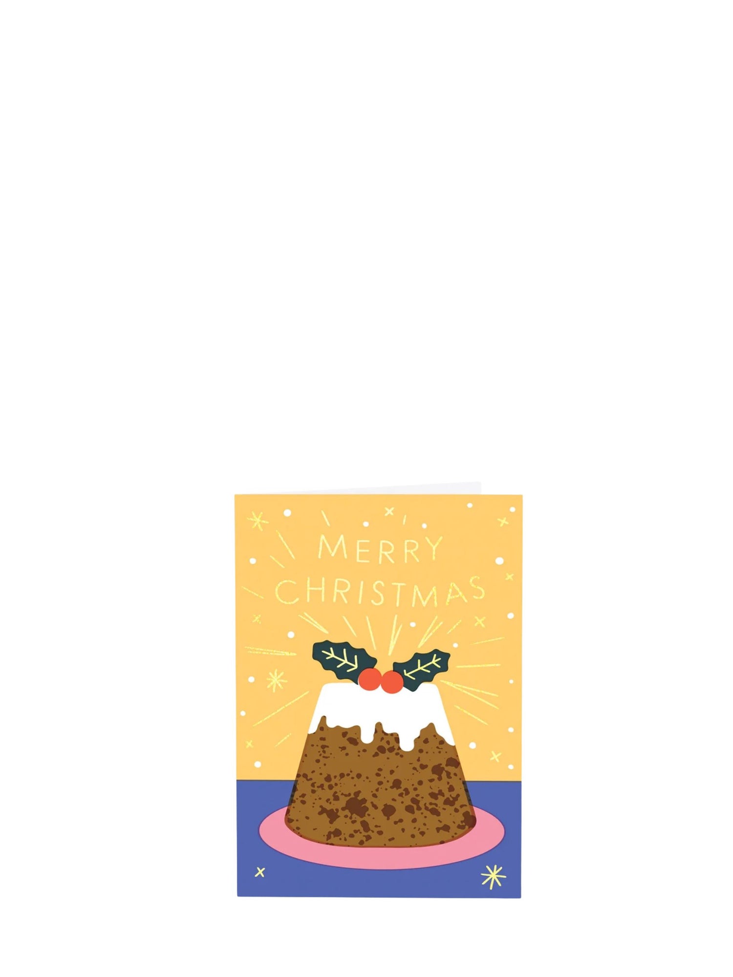 Merry Christmas Pudding Christmas card