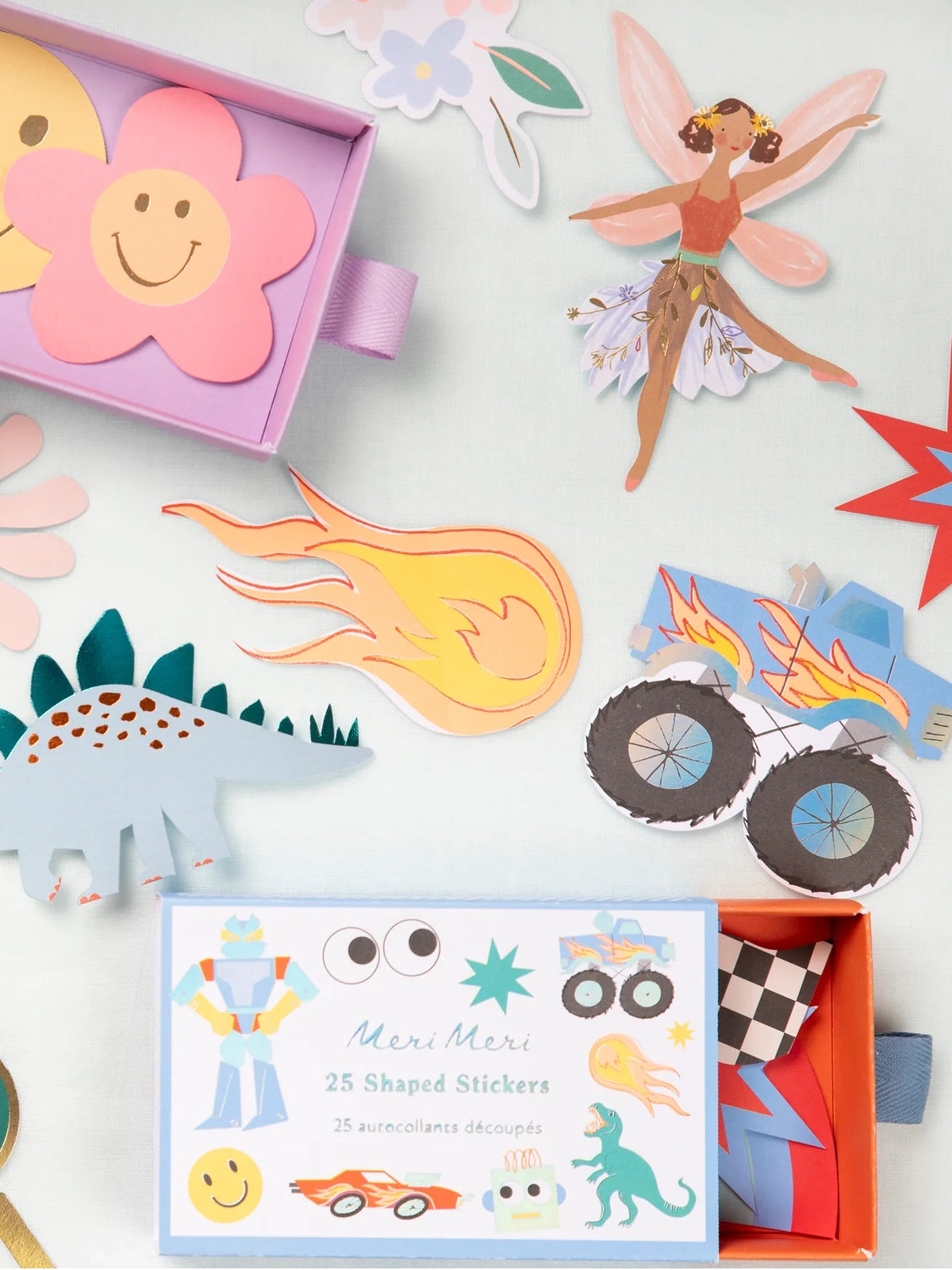 Happy icons shaped stickers