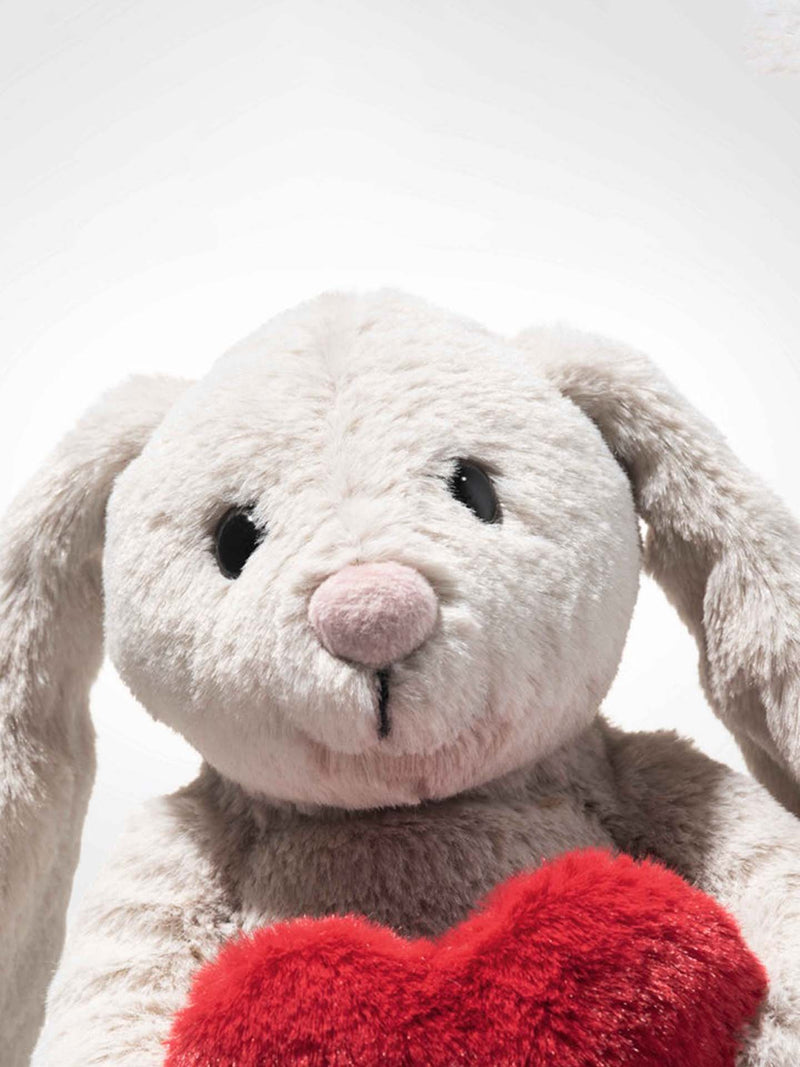 Hoppie bunny with heart, white (16 cm)