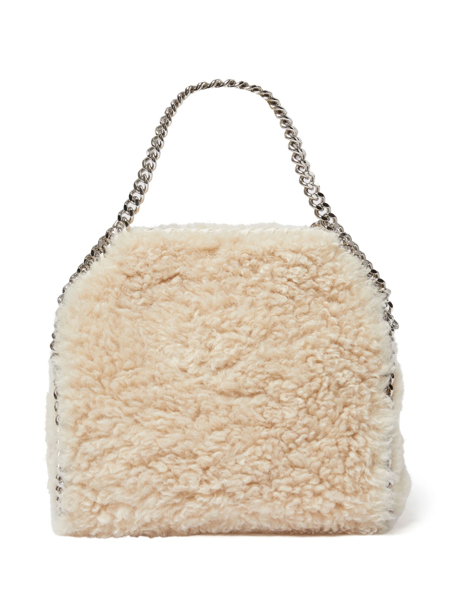 Falabella mini teddy tote bag, oat