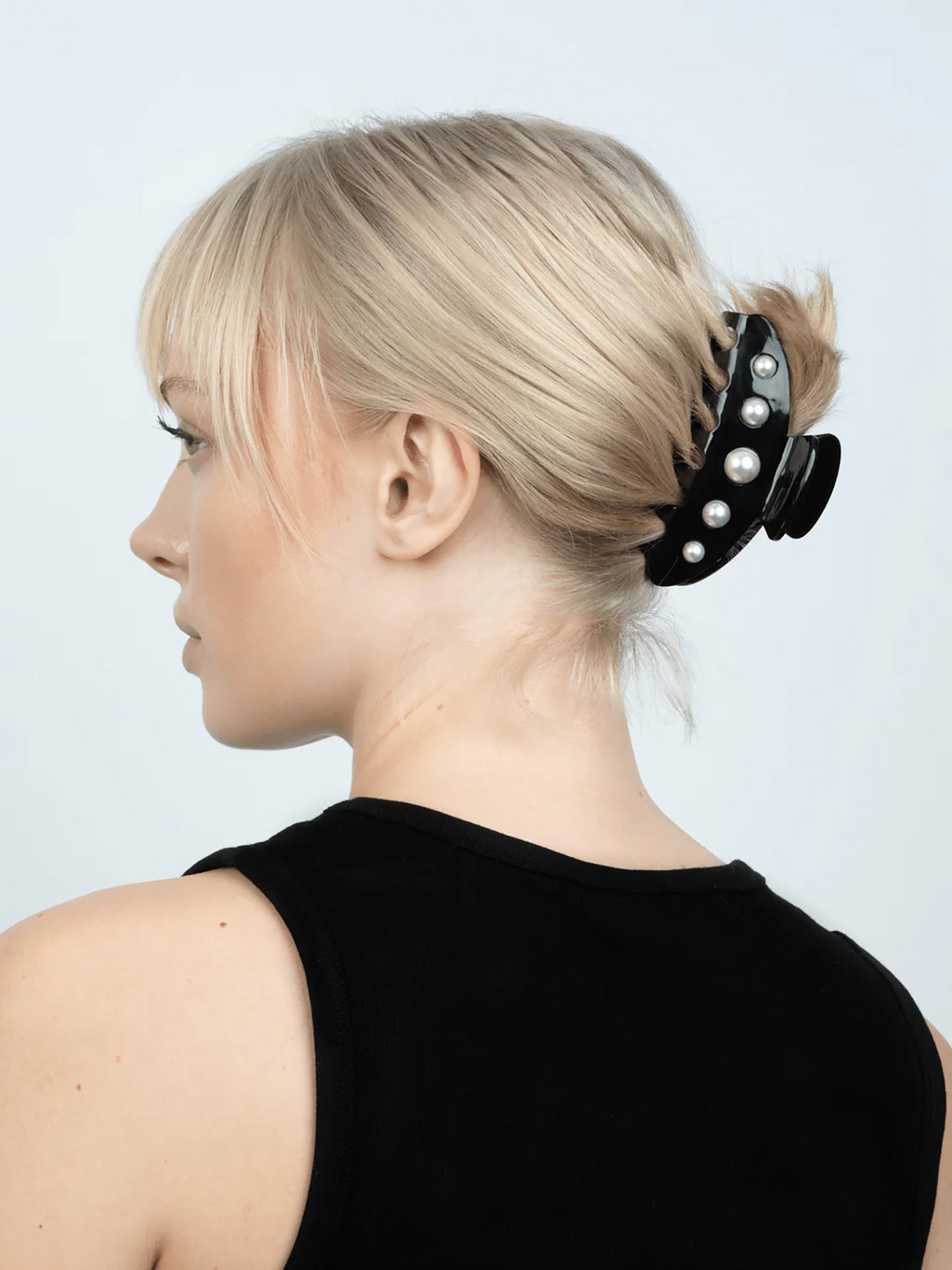 Black Hair Claw Ida Pearly Classic, Big