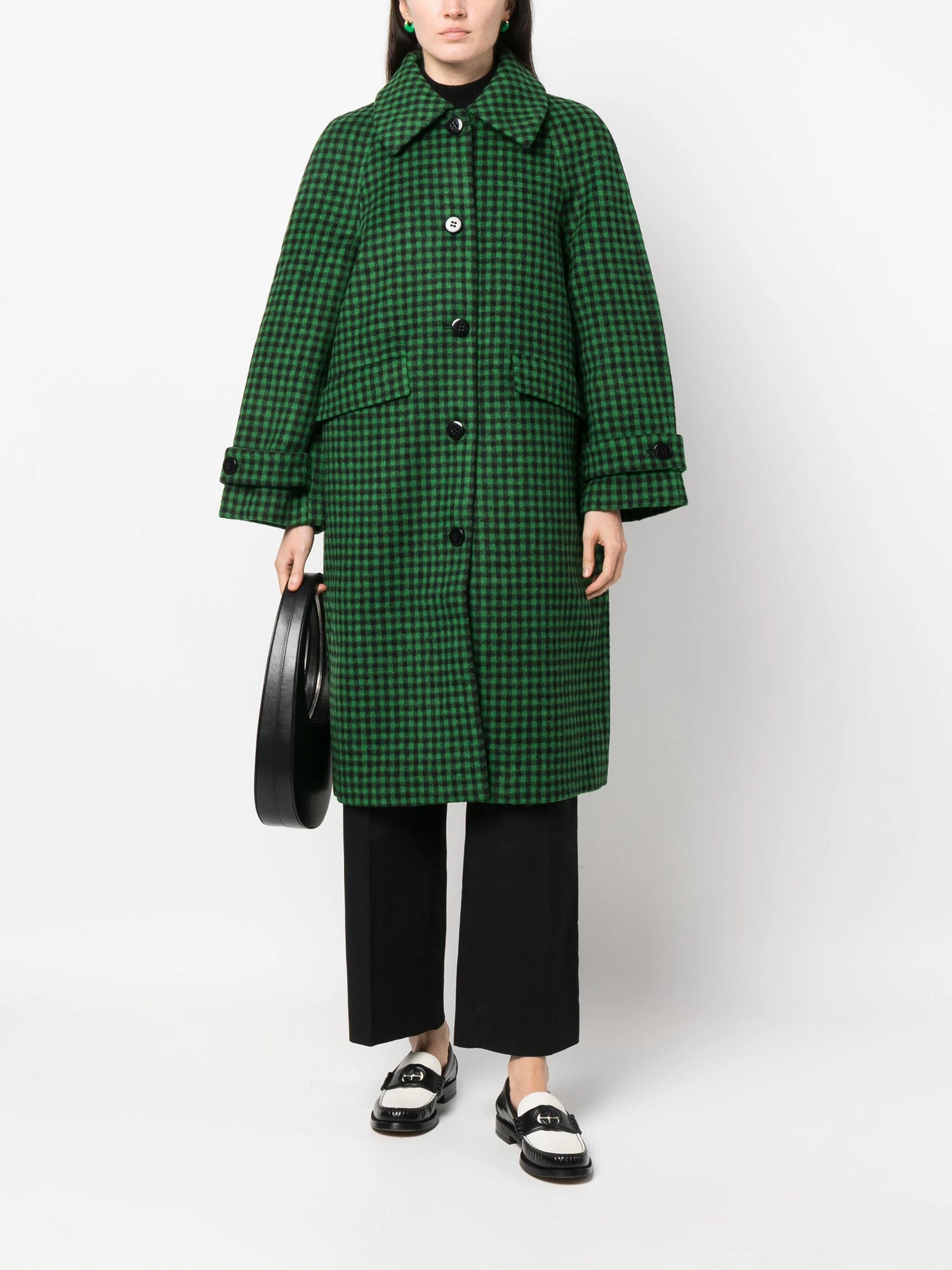 DONNA coat, green black check
