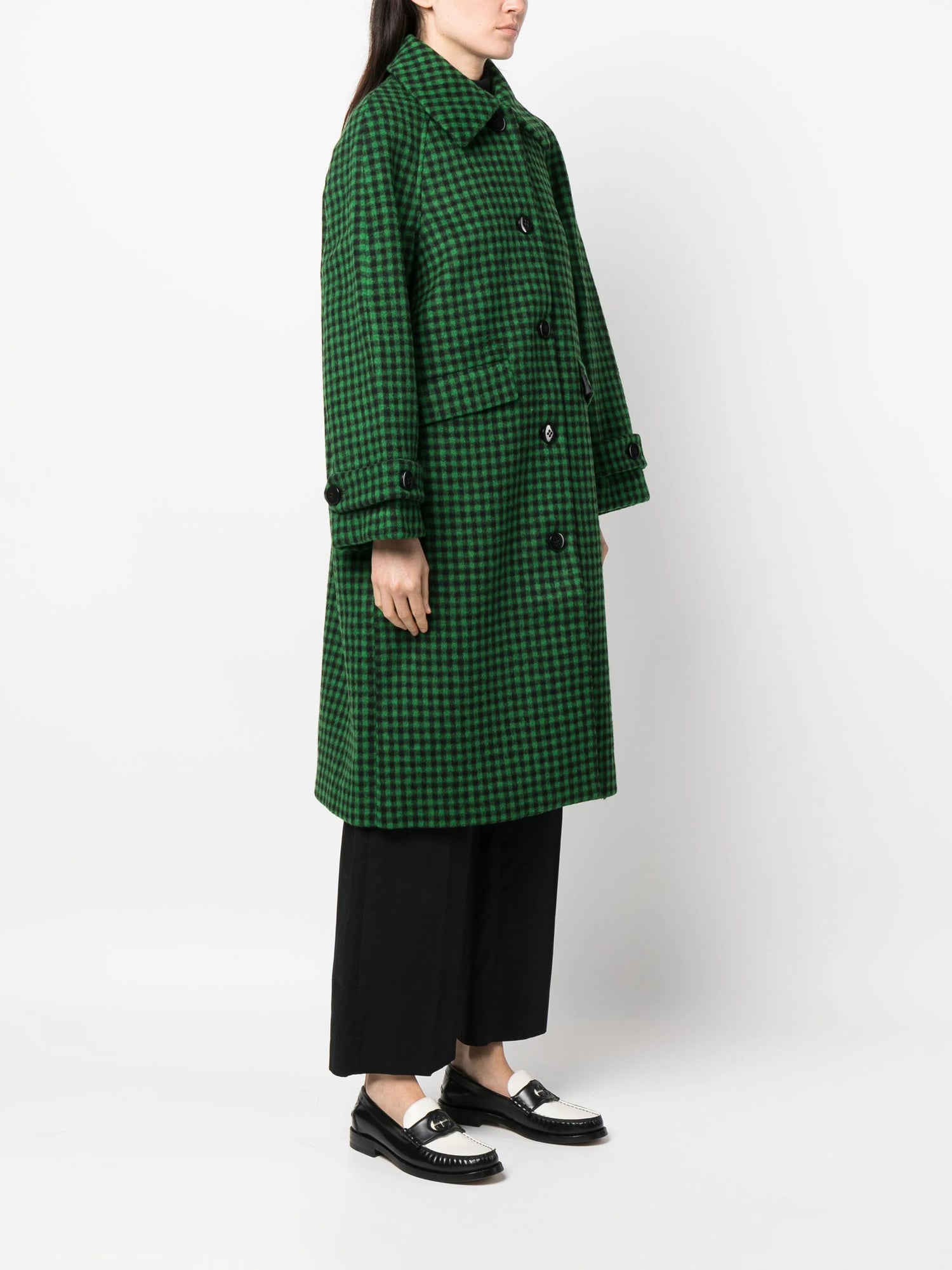 DONNA coat, green black check