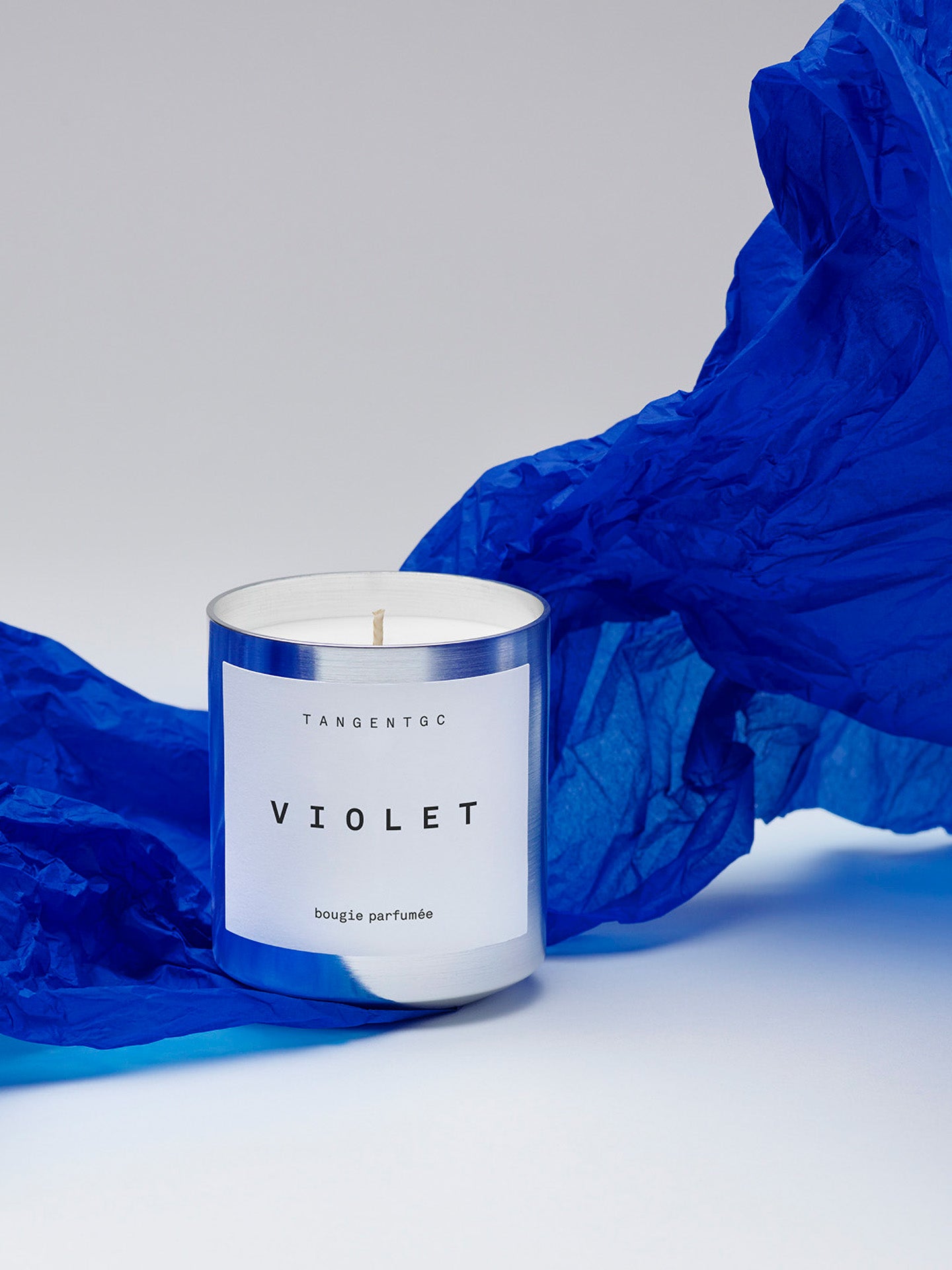 Violet scented candle