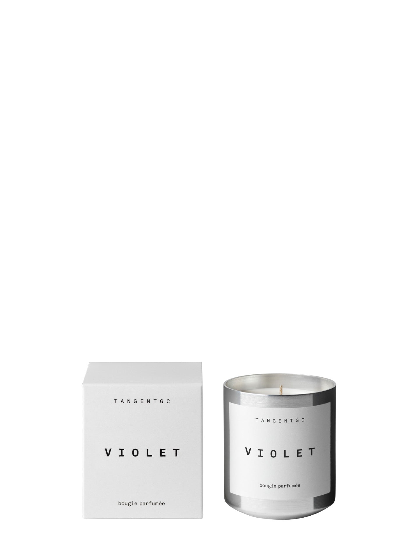Violet scented candle