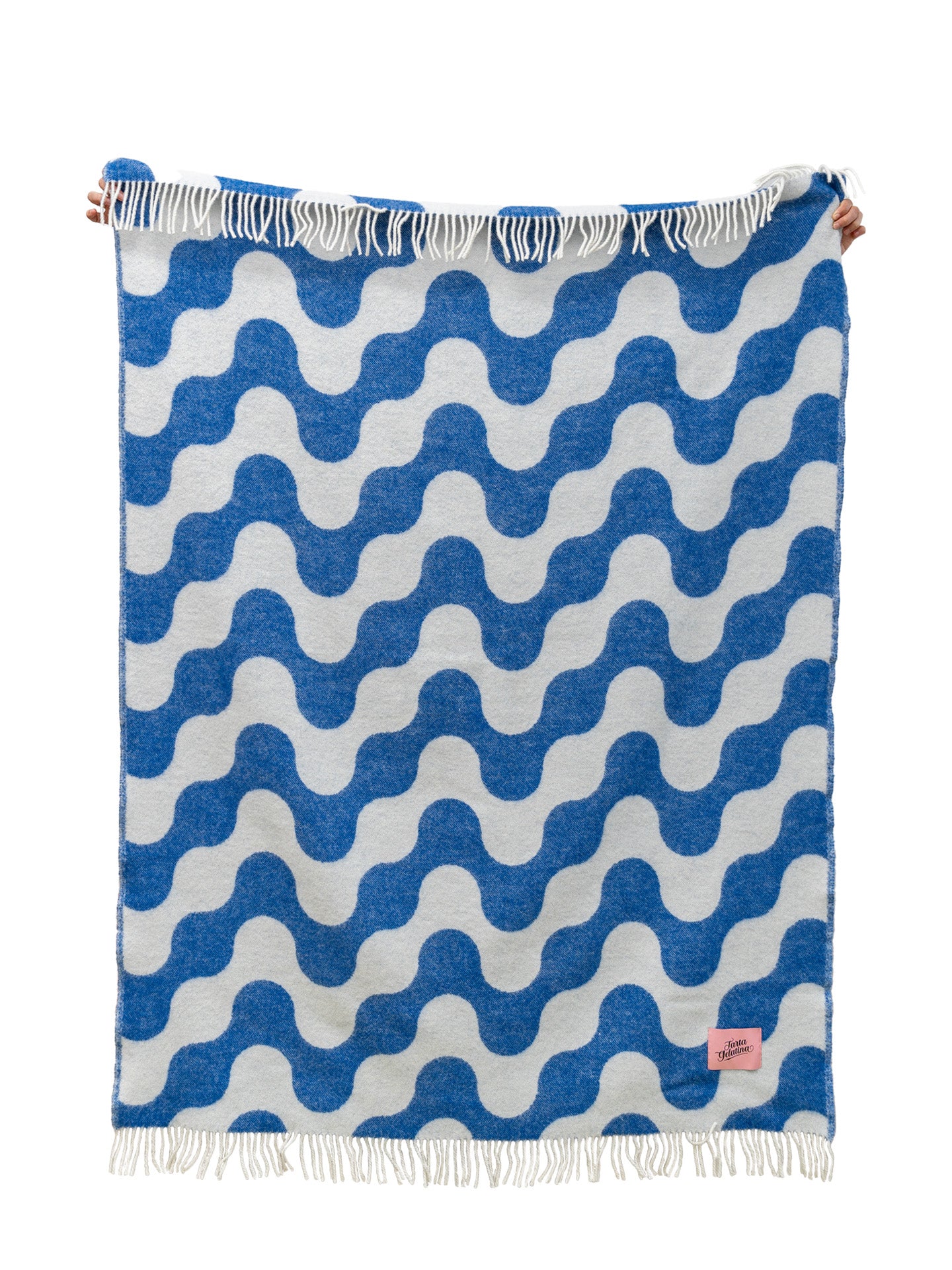 Medusa wool blanket, blue (180 x 130cm)