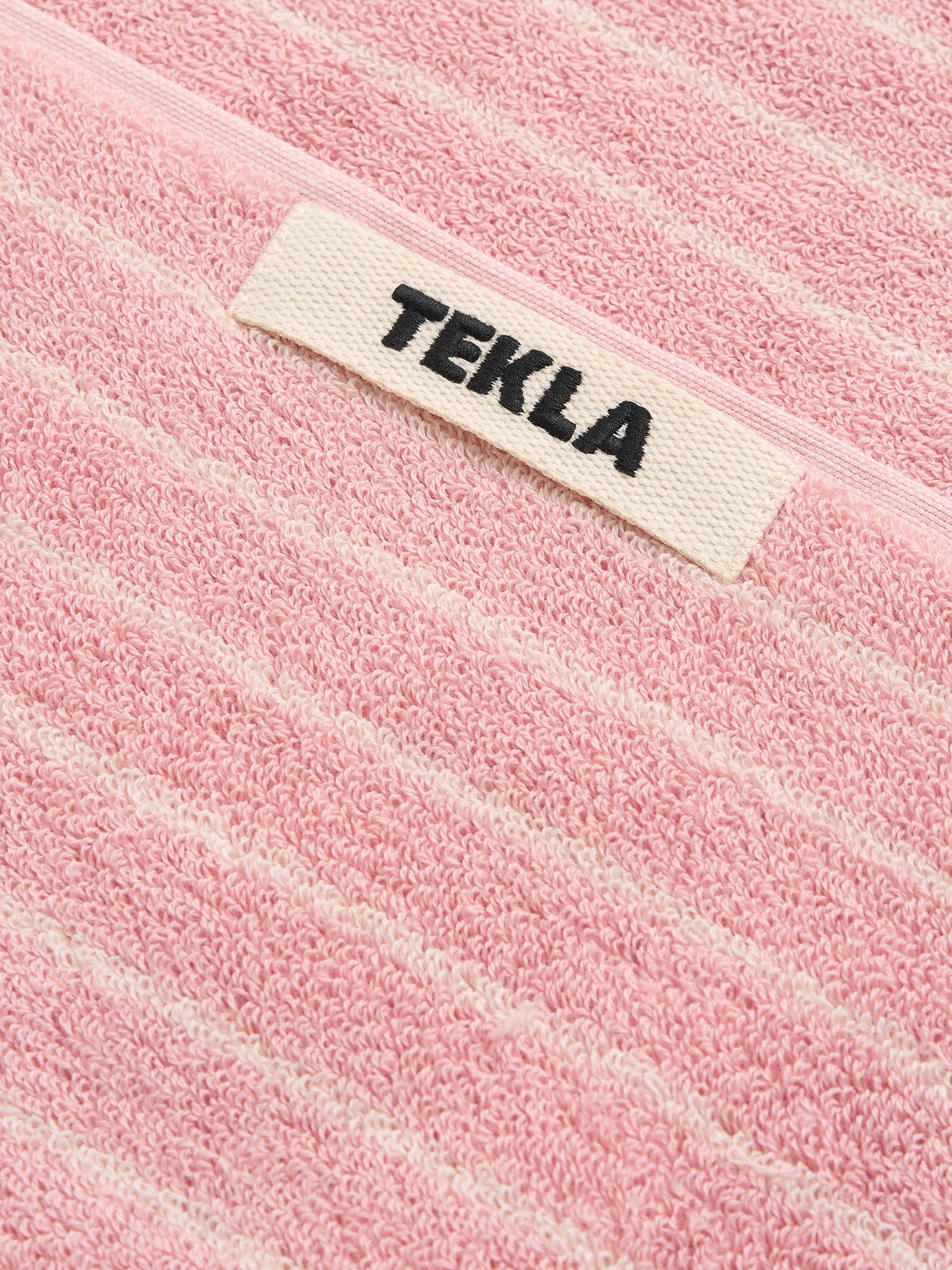 Terry Bath Towel, Shaded pink stripes