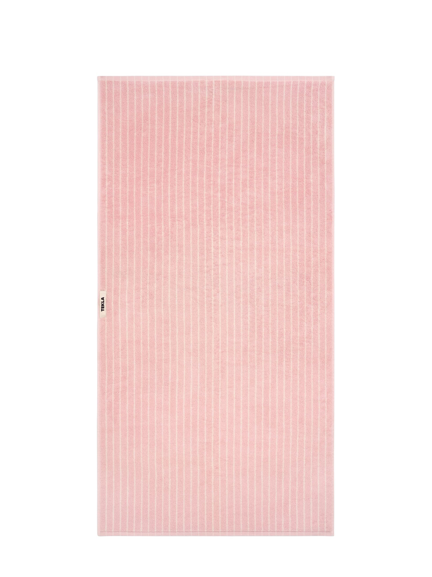 Terry Bath Towel, Shaded pink stripes