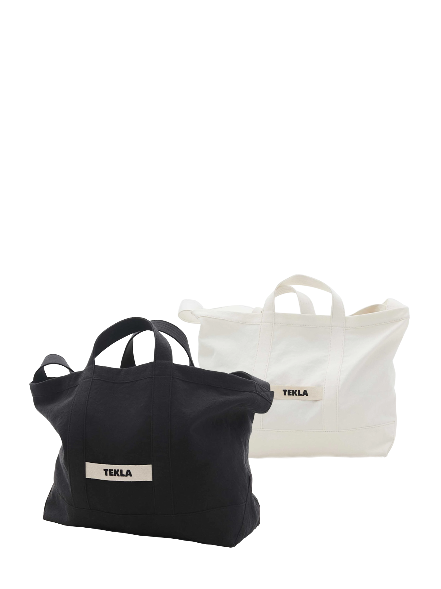TEKLA: Beach Bag, black sand or ivory - Main Image
