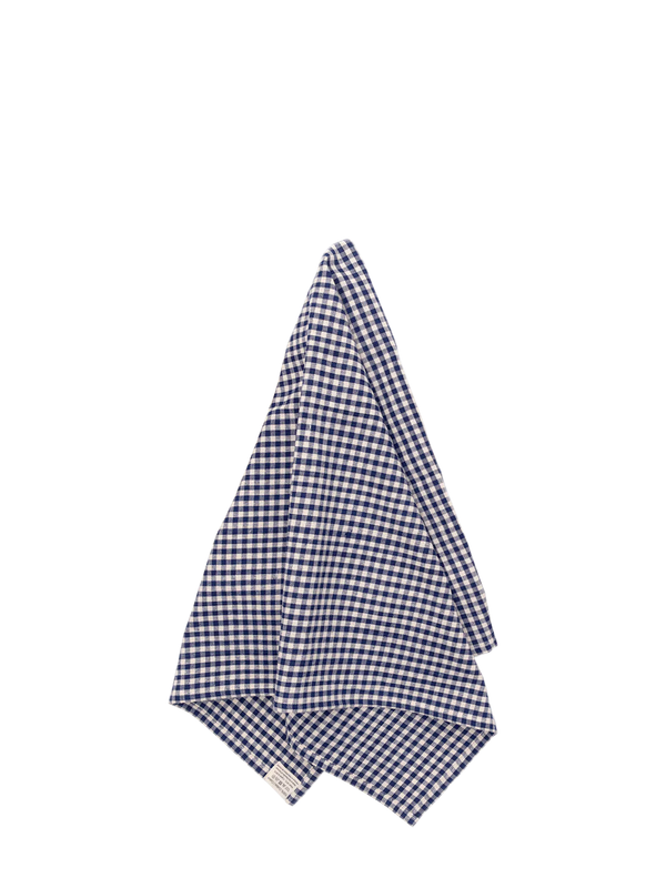 Cotton Kitchen Towel, navy blue and off white gingham