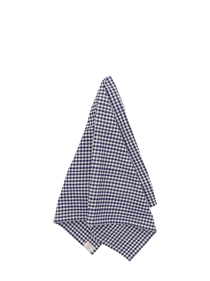 Cotton Kitchen Towel, navy blue and off white gingham