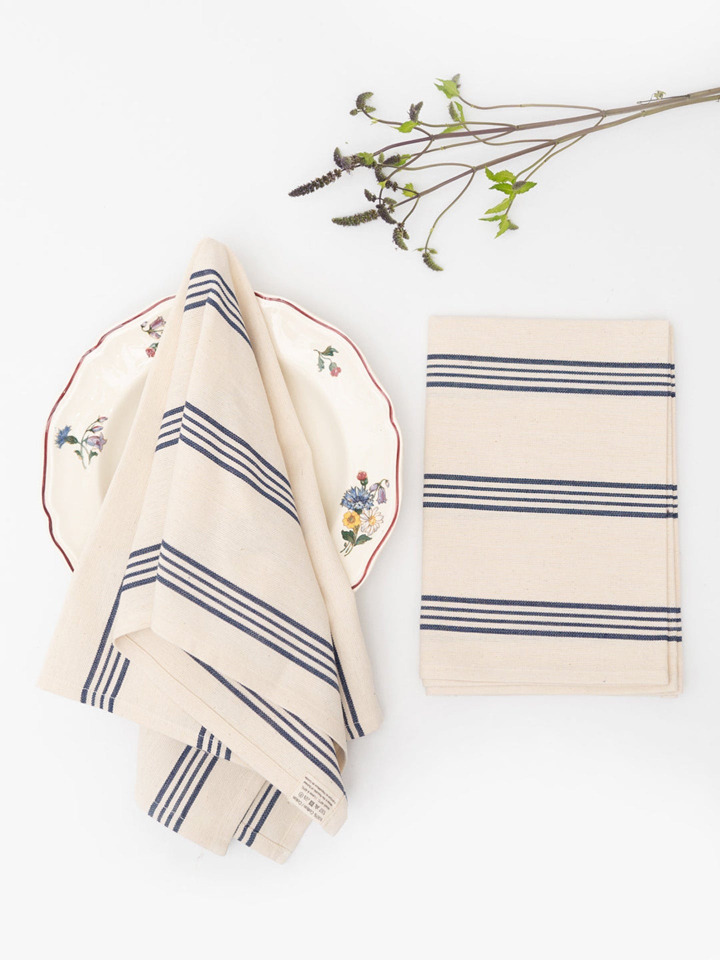 Cotton Kitchen Towel no 3, dark blue
