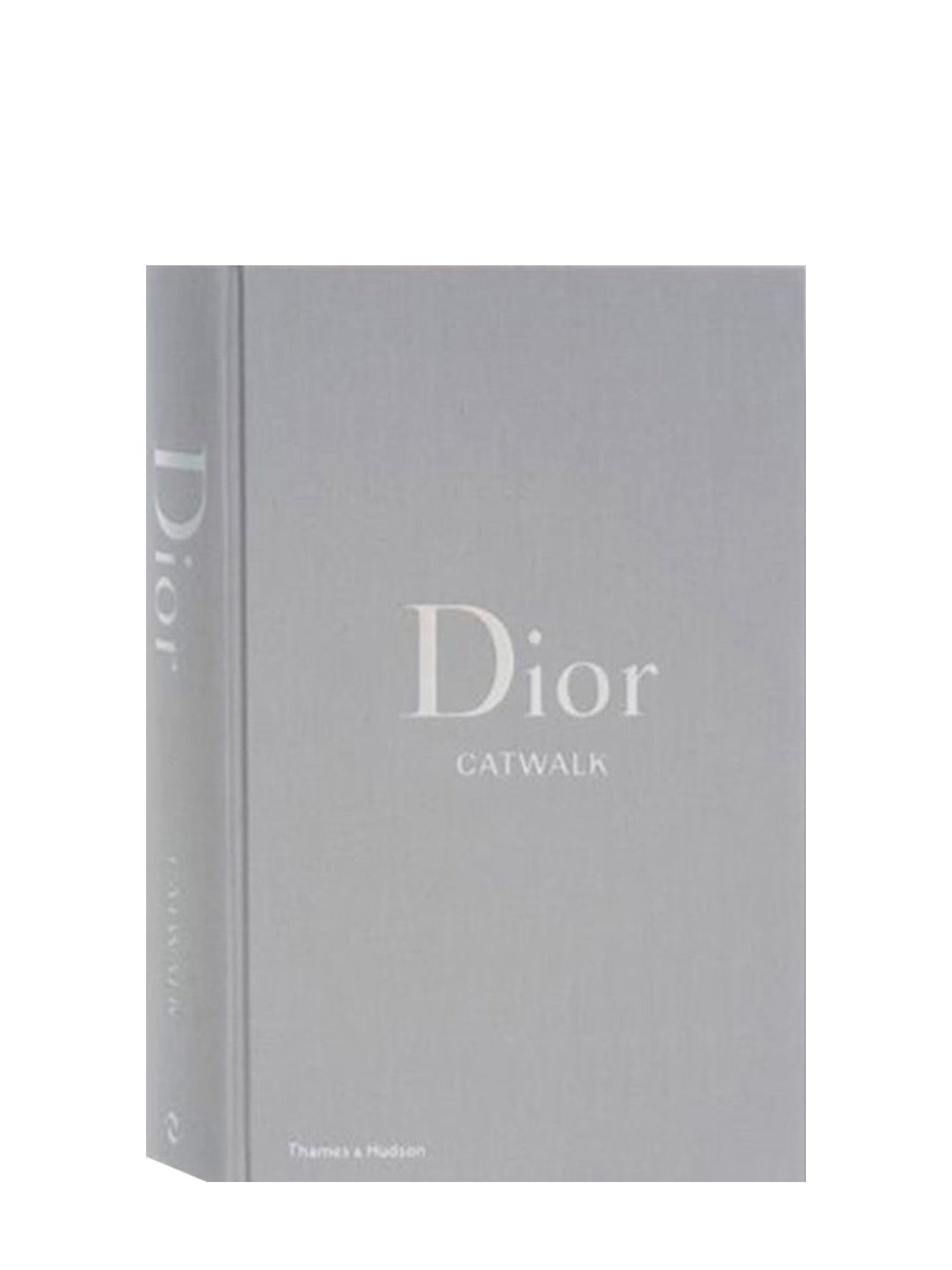 Grey cloth-covered book titled 'Dior Catwalk' is a 28 cm x 20 cm and 5 cm thick coffee table beauty.