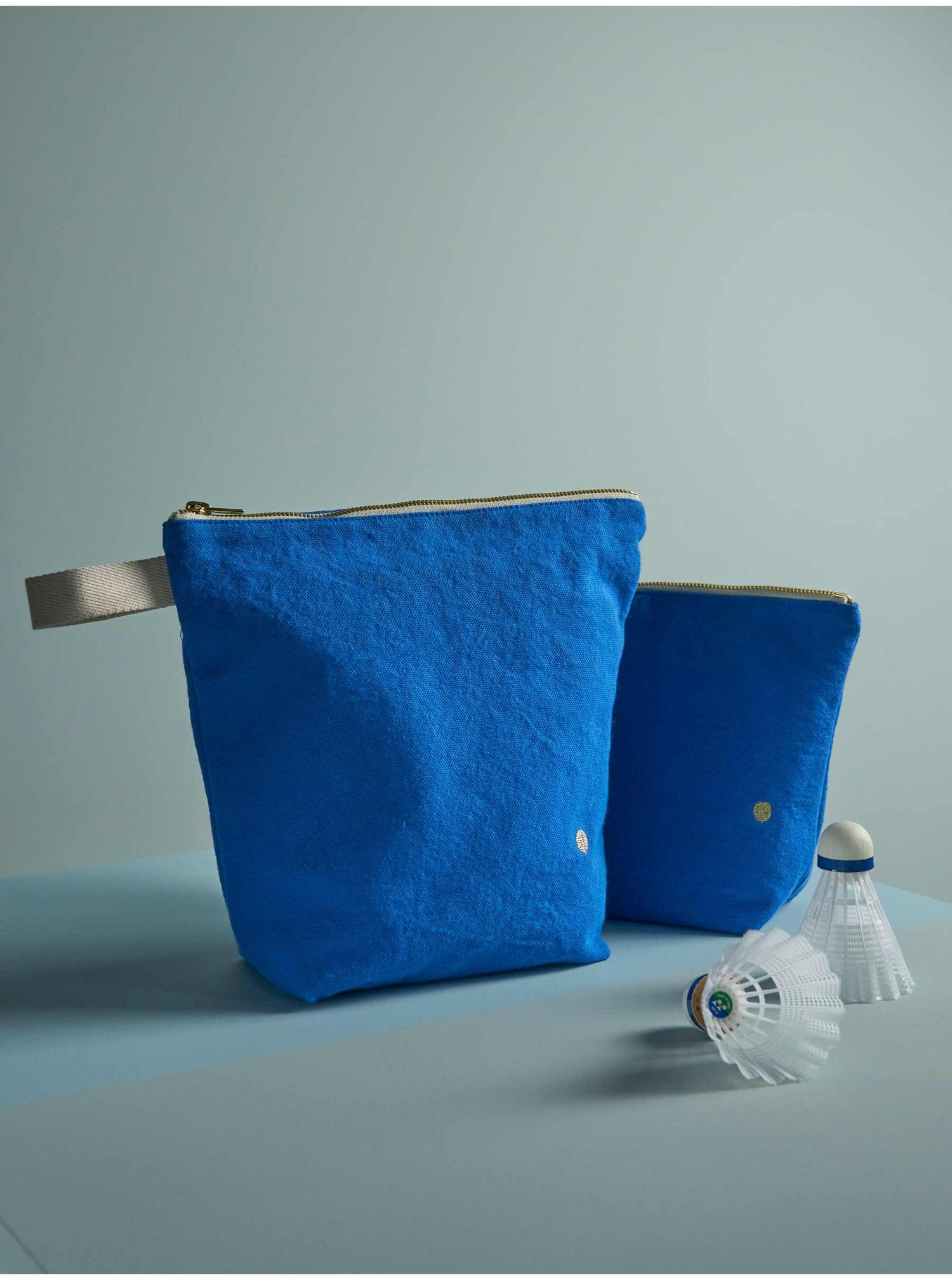 TOILETRY BAG IONA, blue cotton (small)