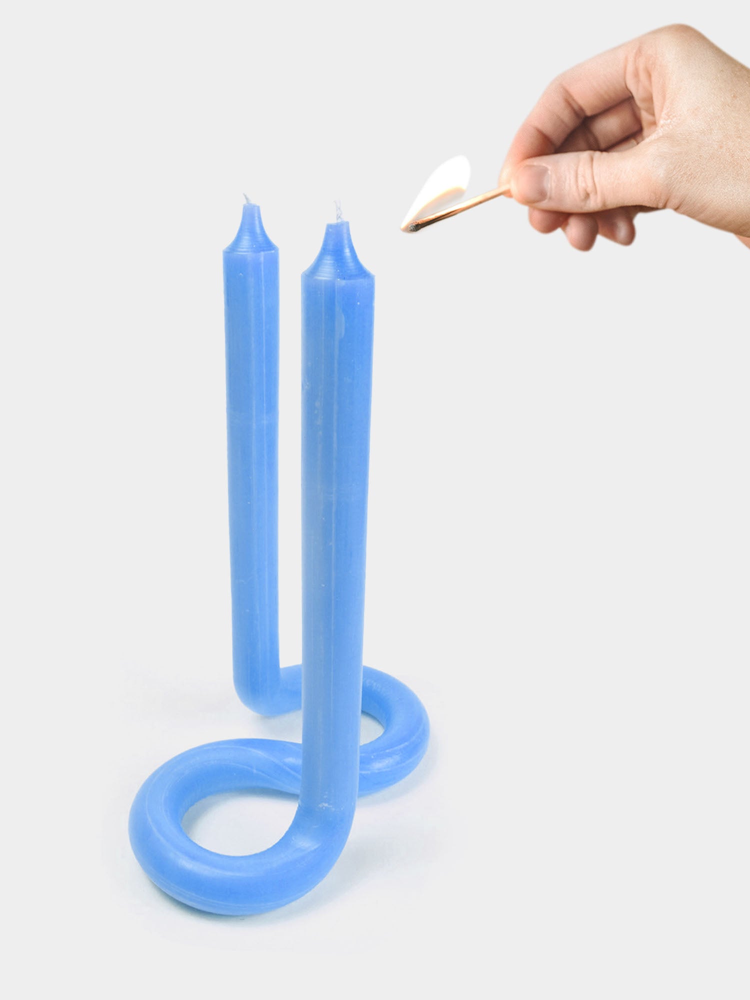 Twist Candle Sticks by Lex Pott, Light blue