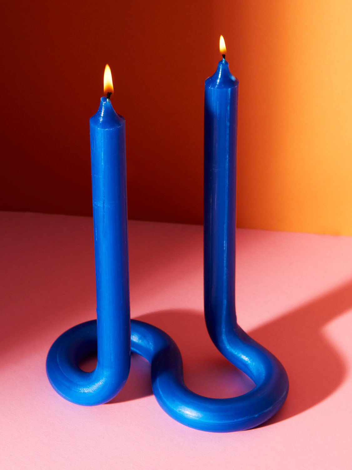 Twist Candle Sticks by Lex Pott, Royal Blue