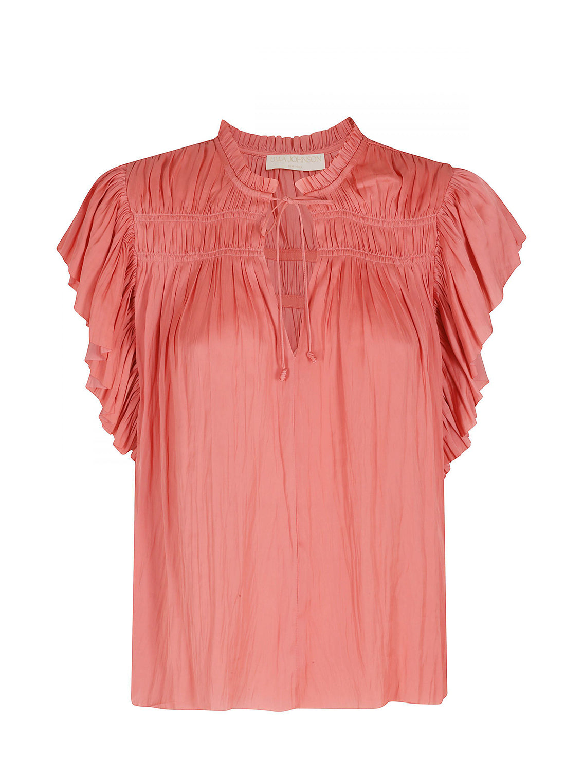 Agosta flutter sleeve top, coral