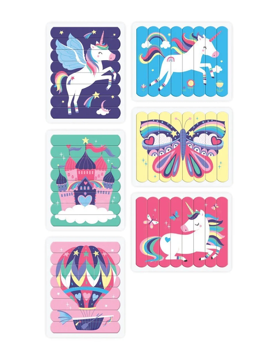 Unicorn magic puzzle sticks