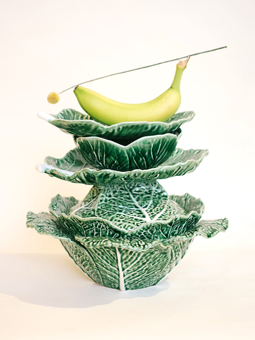 Large Cabbage Tureen, green