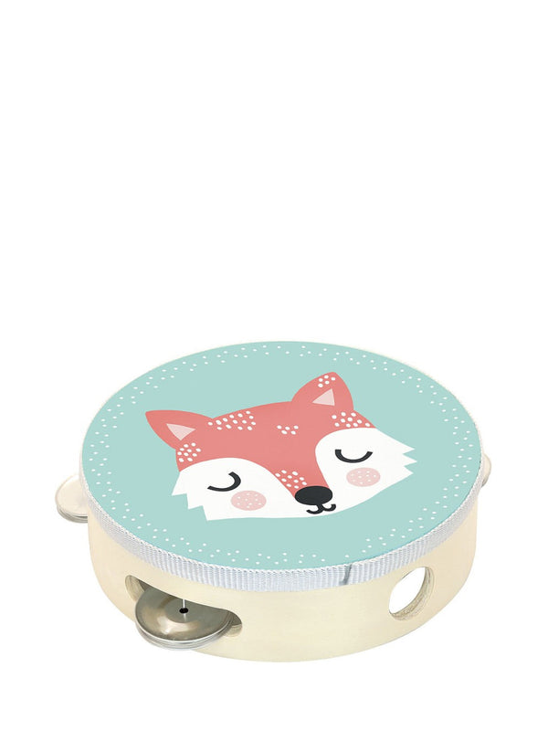 Fox wooden tamburin