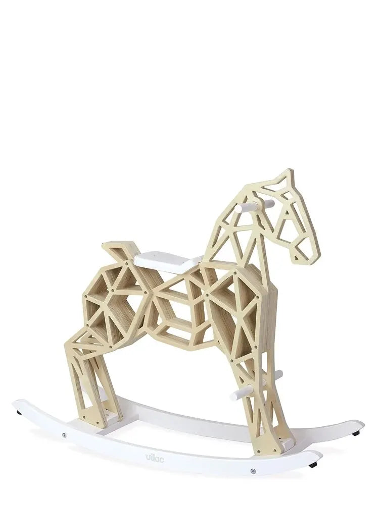 Diamond wooden rocking horse