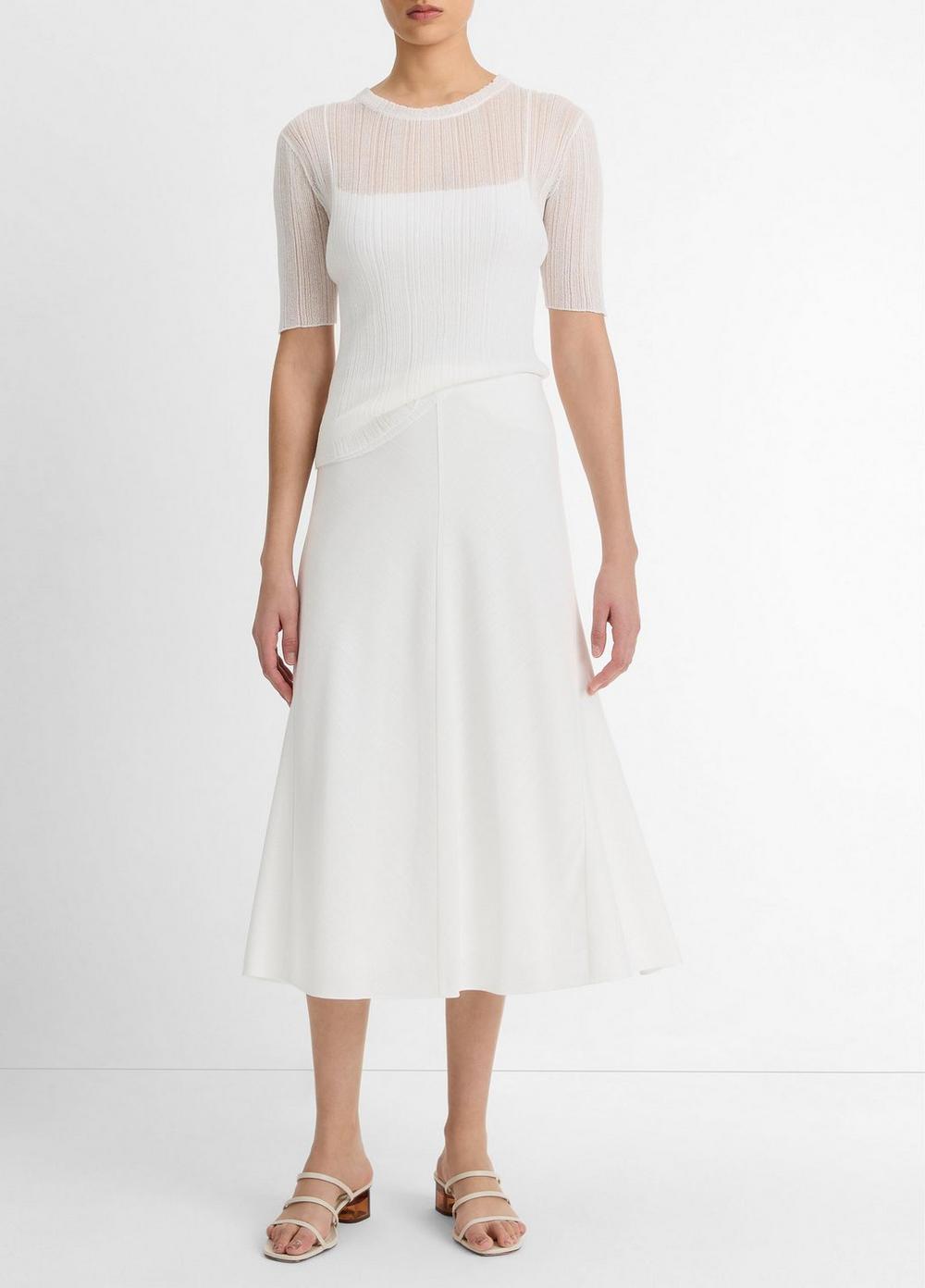 Bias Full Skirt, White