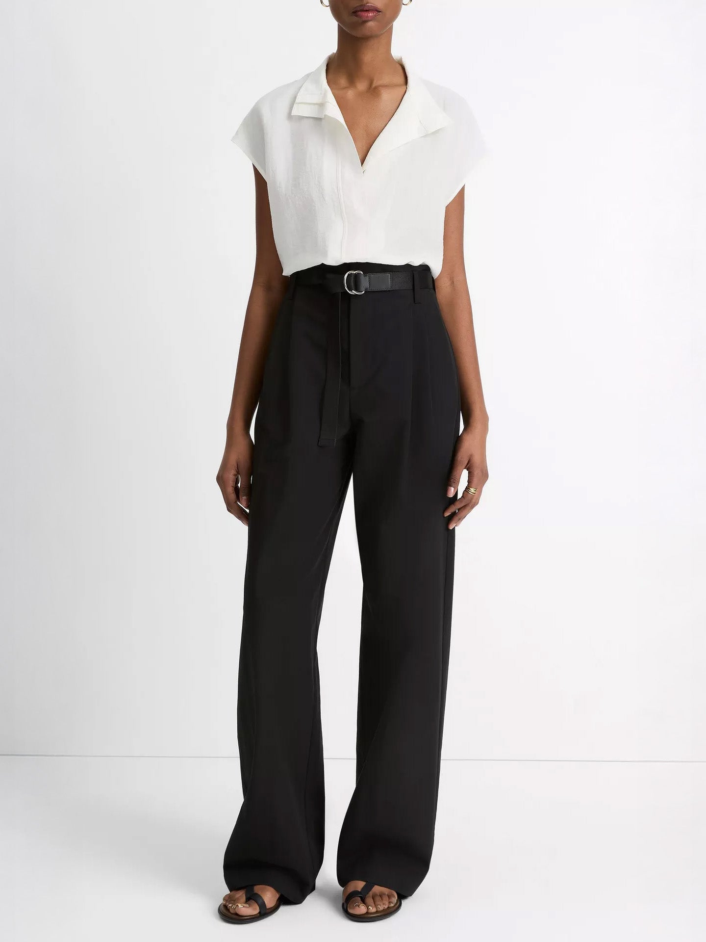 Cap Sleeve Blouse, White