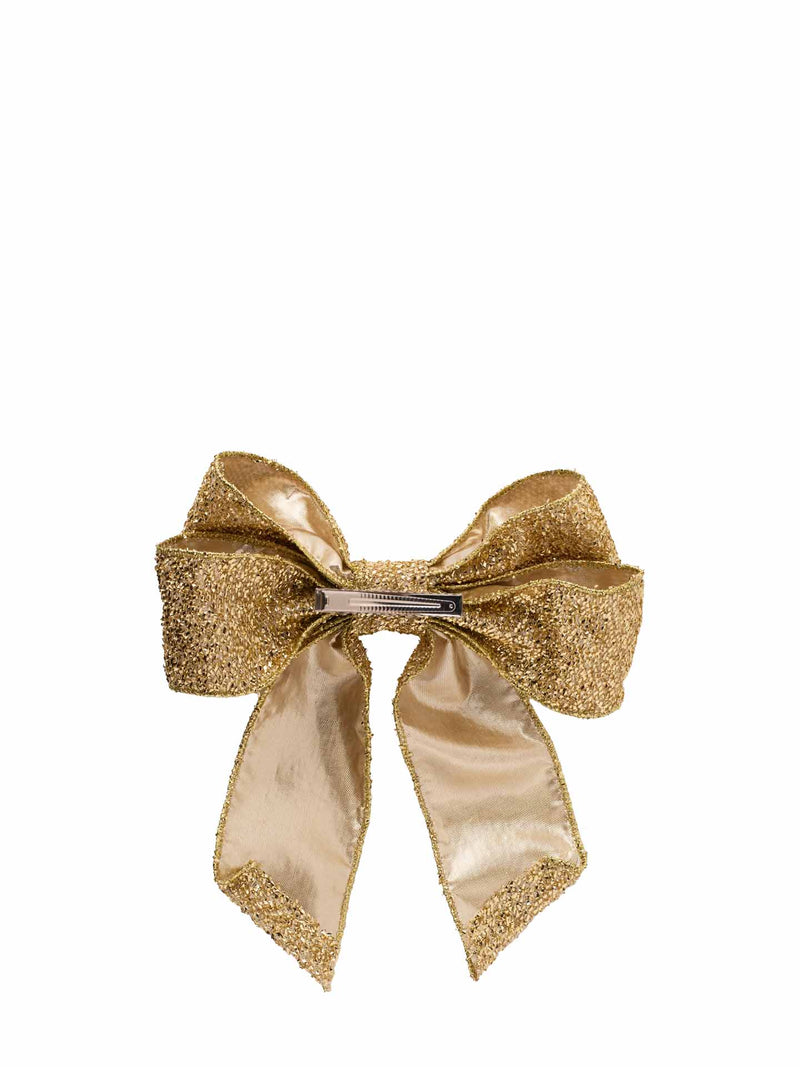 Bow with clip set of 2, gold