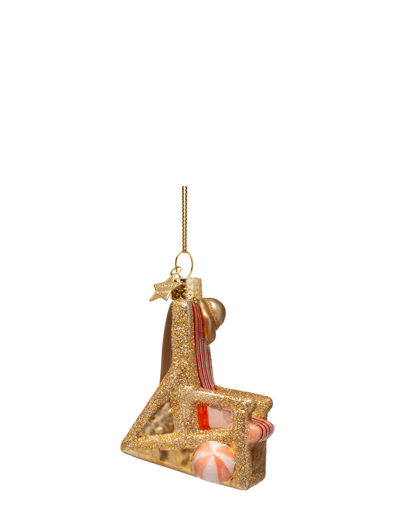 Beach chair glass ornament
