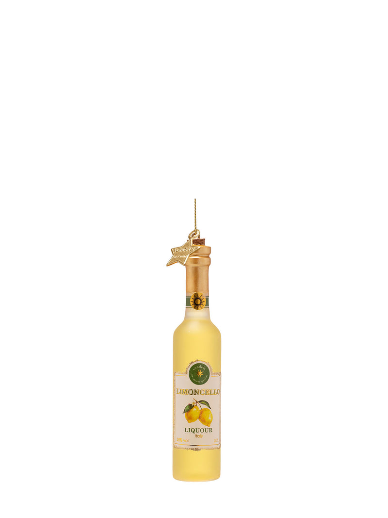 Limoncello bottle glass ornament
