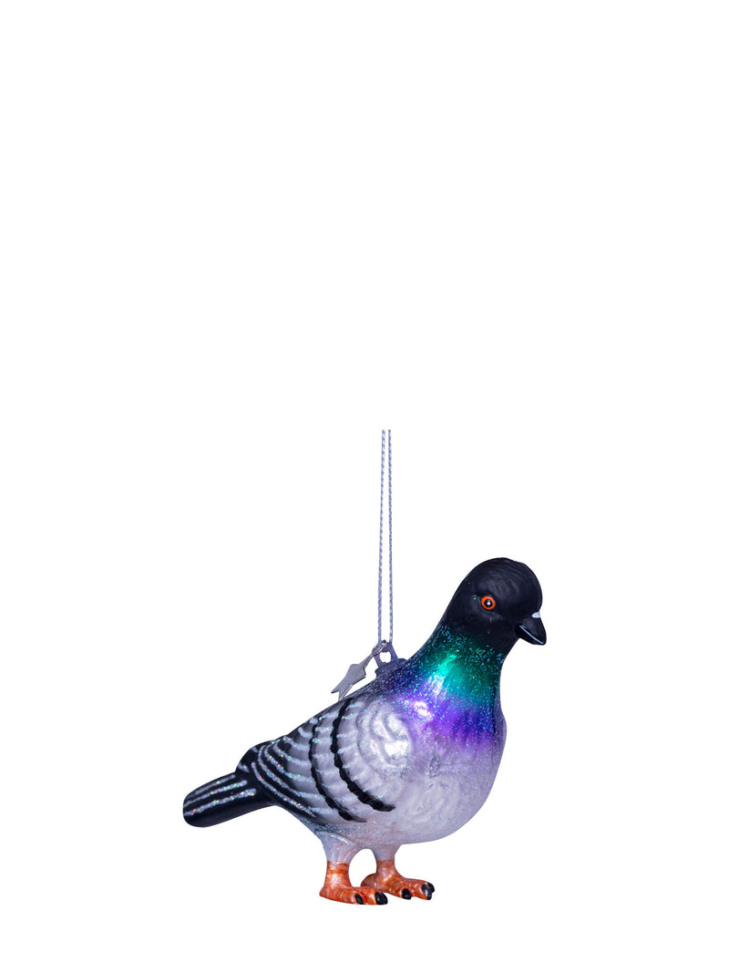 Pigeon glass ornament