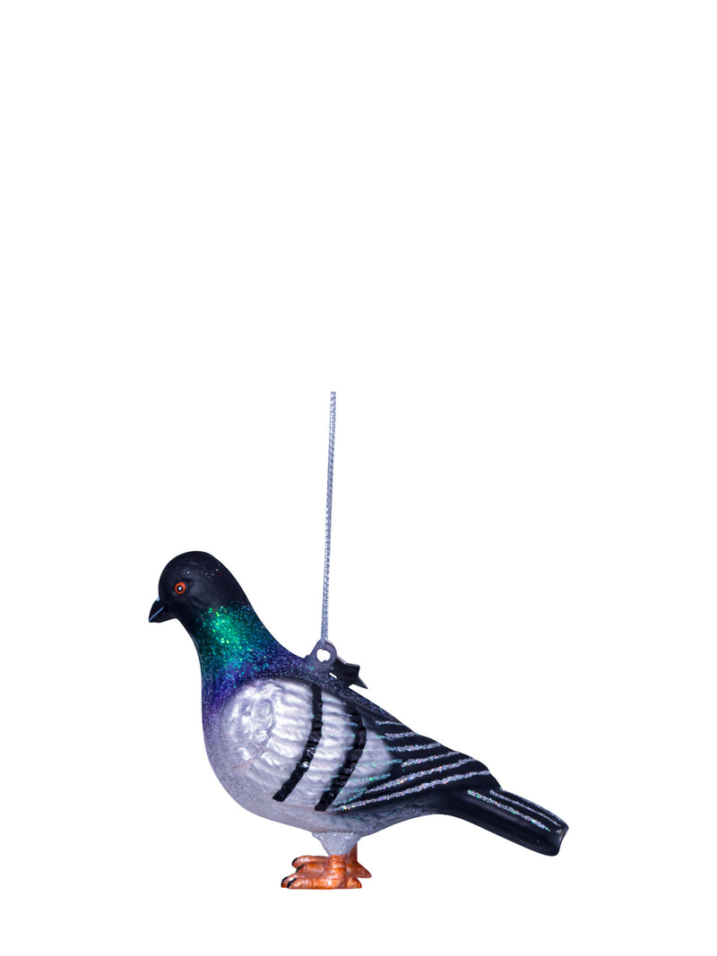 Pigeon glass ornament
