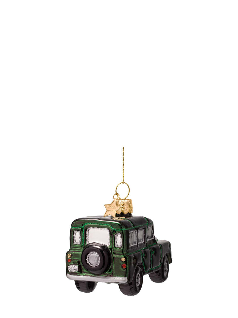 SUV car glass ornament, green