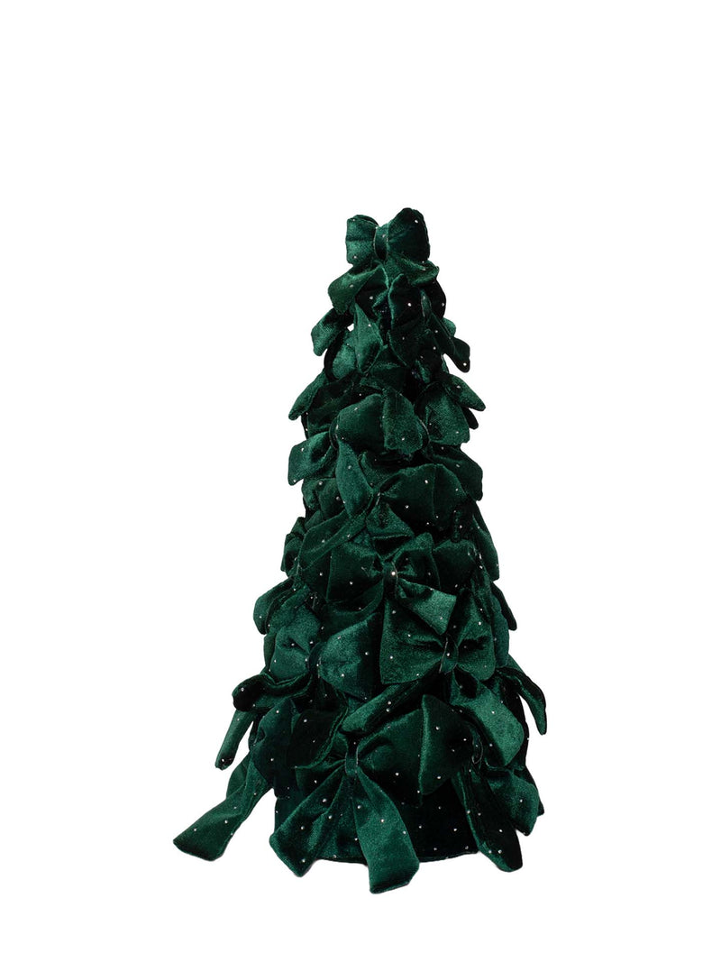 Tree with bows and diamonds, green