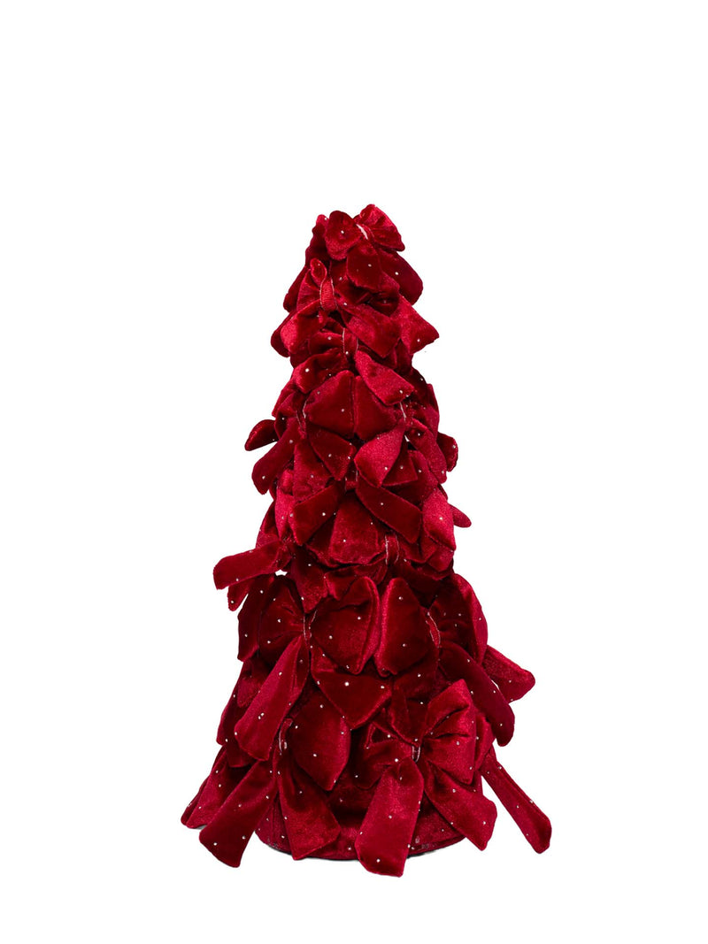 Tree with bows and diamonds, red