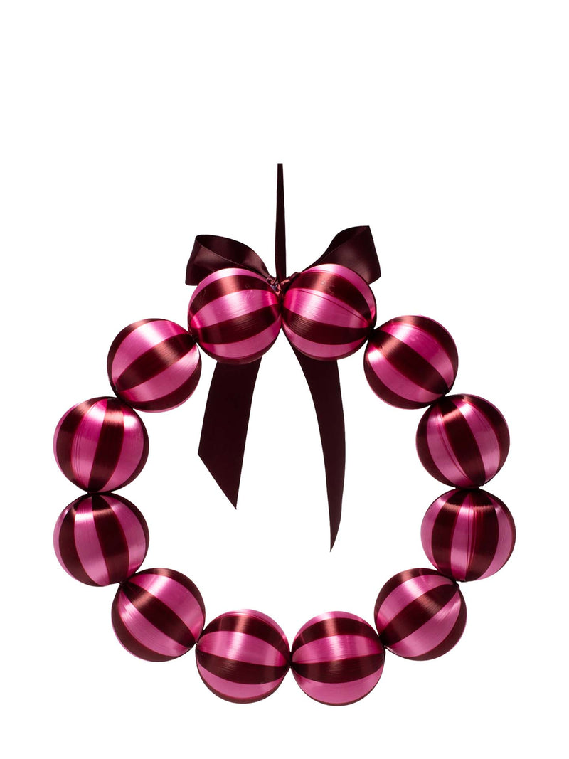 Bauble wreath, pink and burgundy