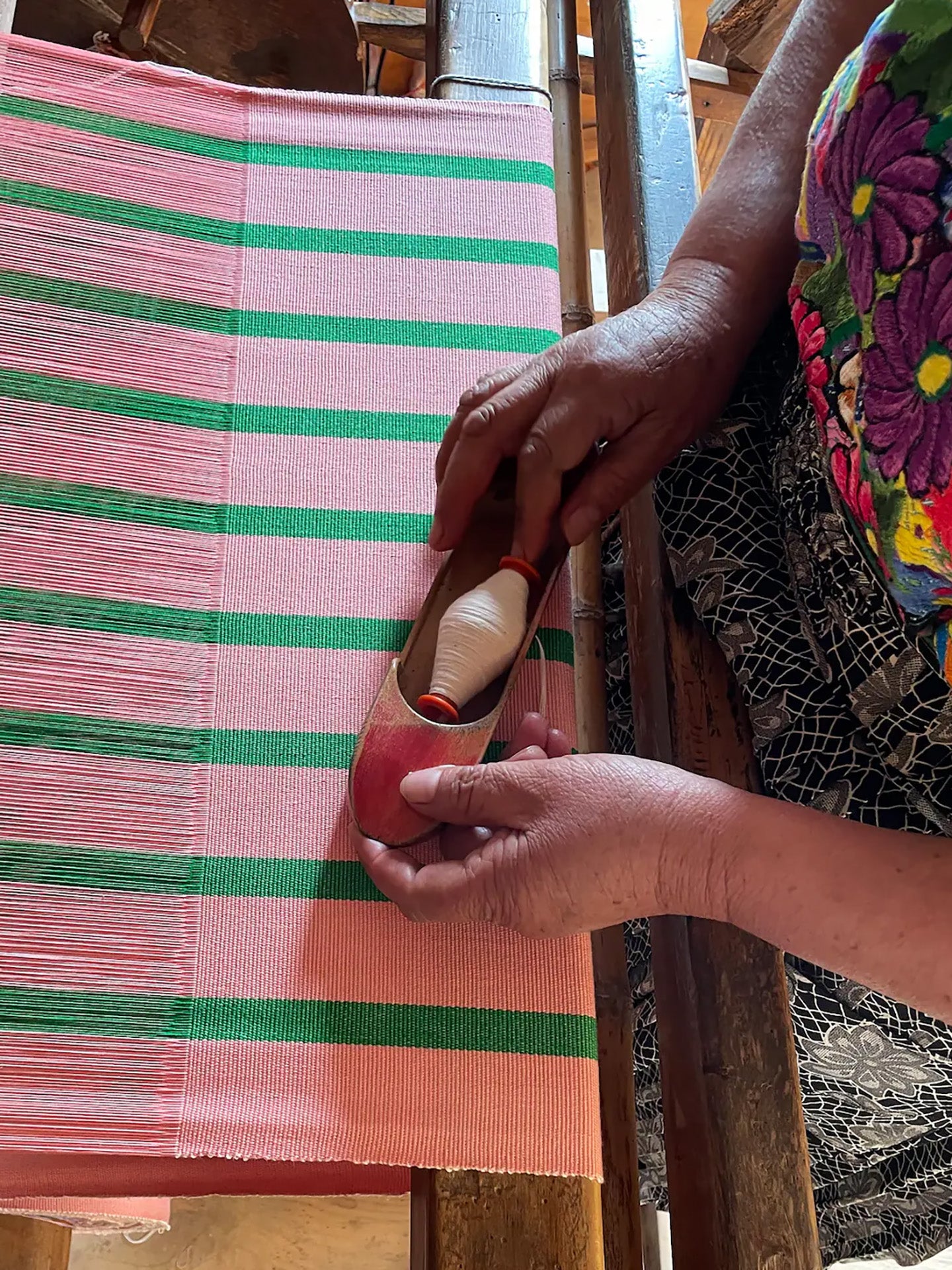 America small toiletry bag, pink/green