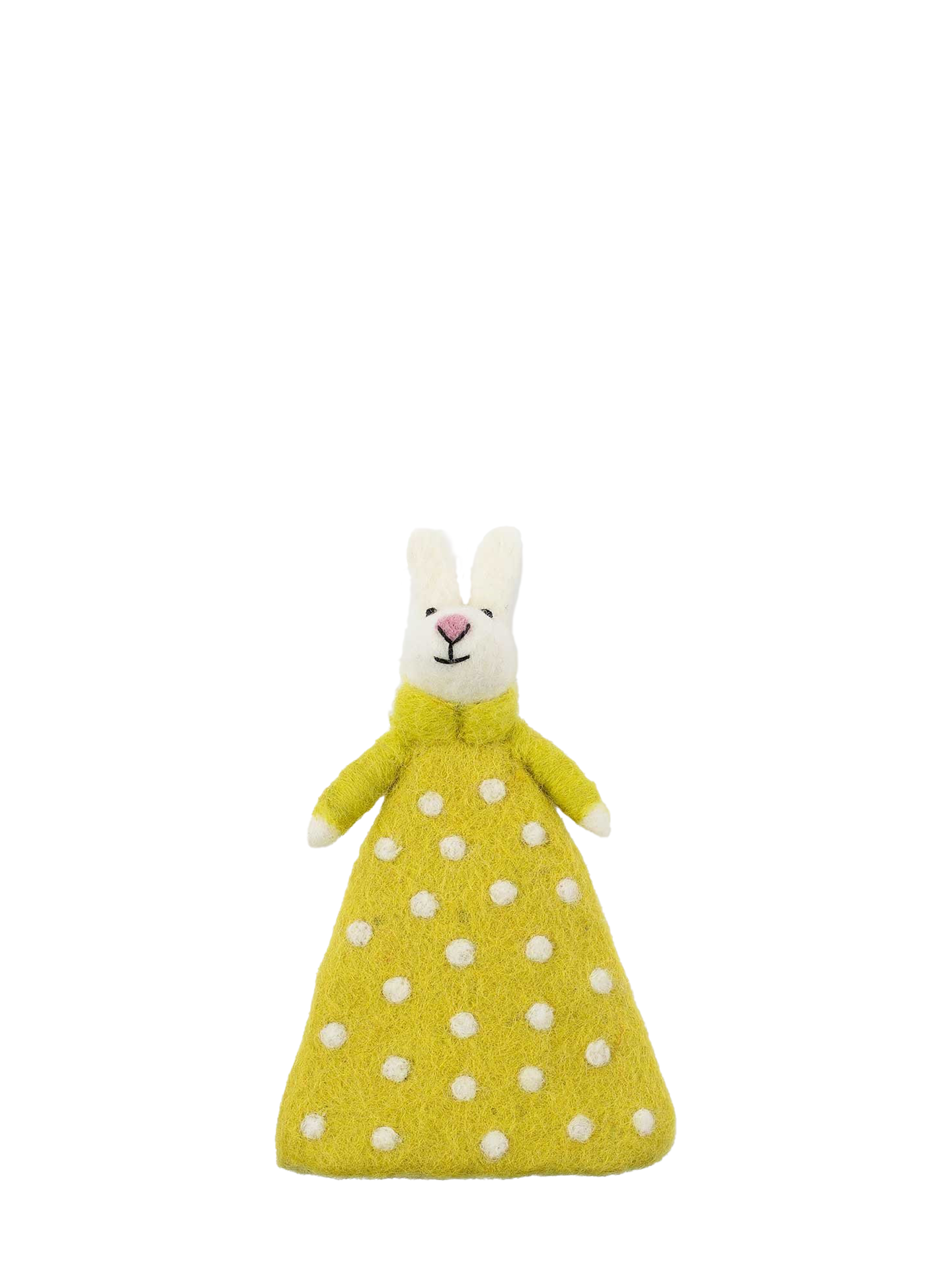 Felt Bunny long dress eggwarmer, yellow