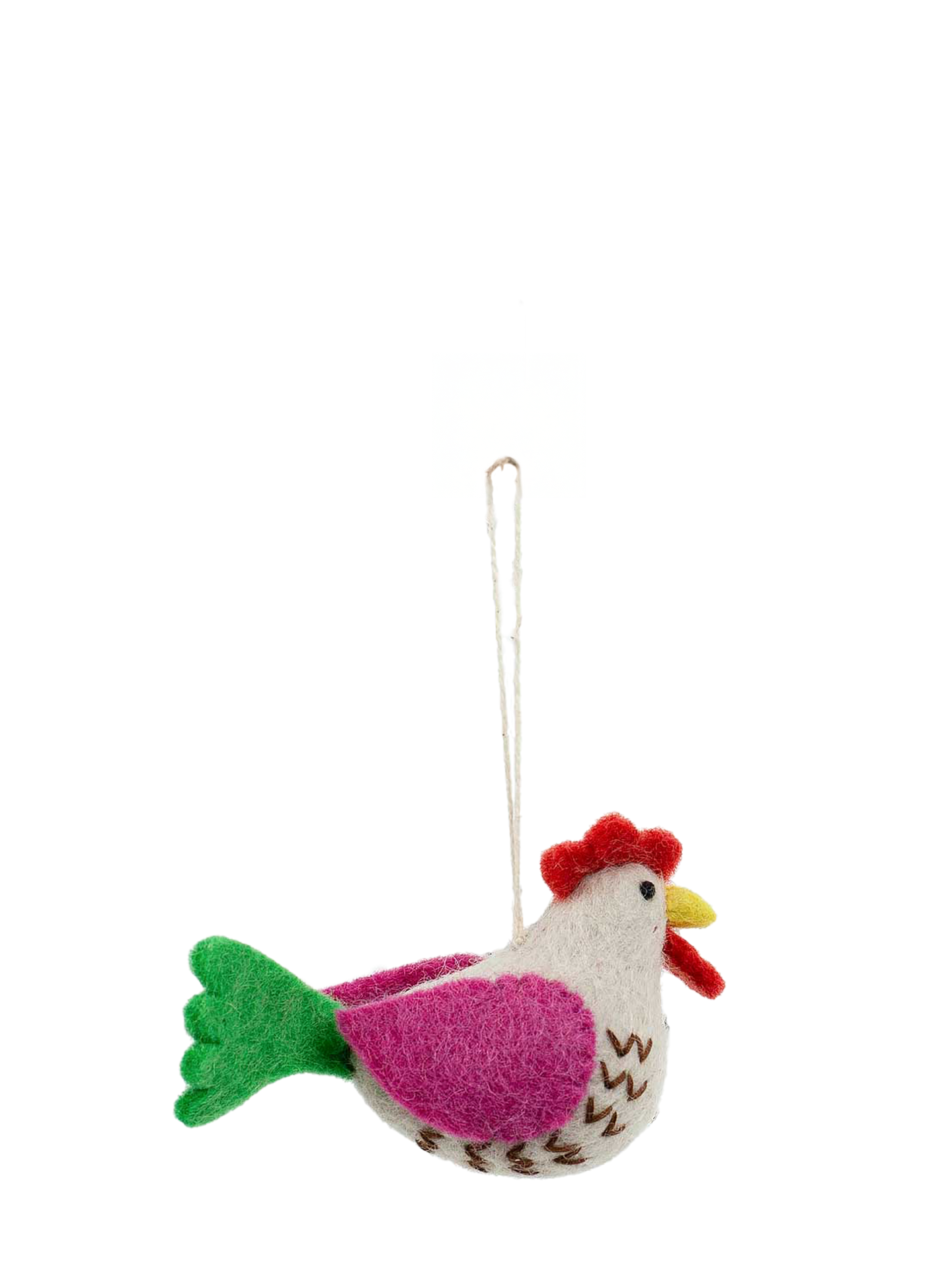 Agda felted chicken easter ornament