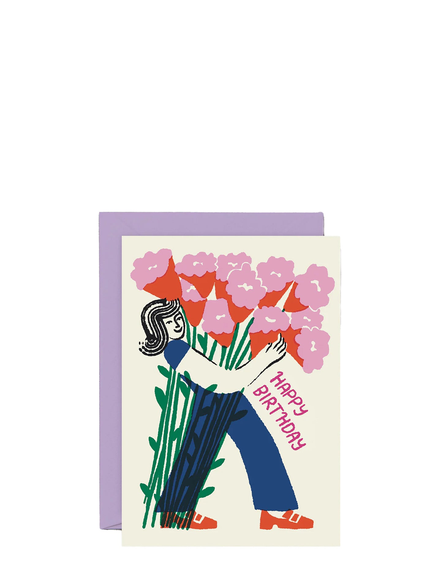 Happy birthday flower bouquet card