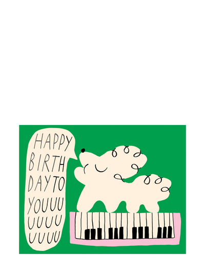 Happy birthday to youuuuu dog & keyboard birthday card