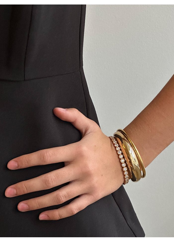 Odessa chunky bracelet, goldplated