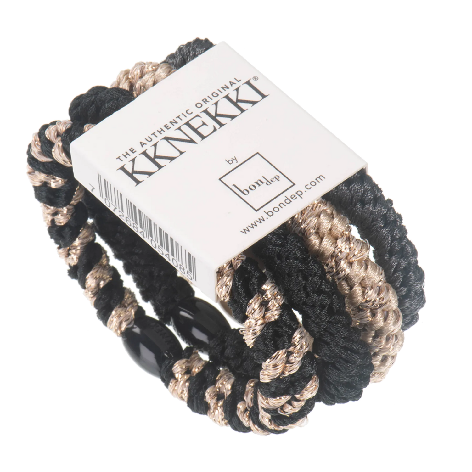 KKNEKKI Bundle 9 black, grey, gold, set of 4 hair ties