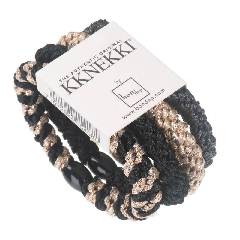 Kknekki Bundle 9, set of 4 hair ties (black, grey, beige...)