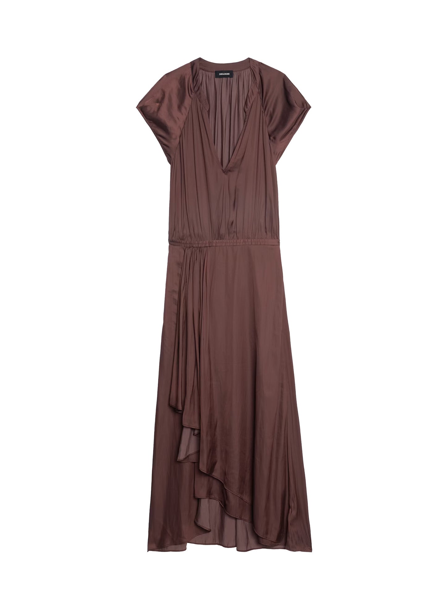 Randall satin dress, Burgundy