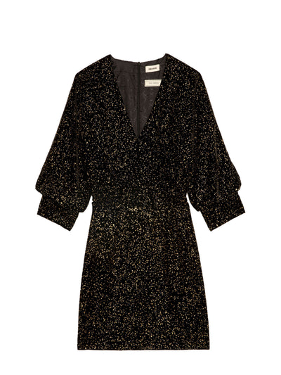 Rosli glitter dots dress, black