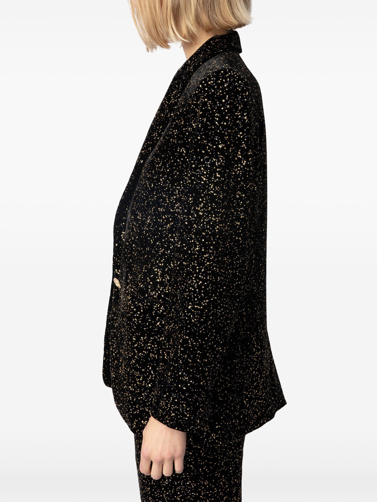 Valse Glitter Dots Blazer, black