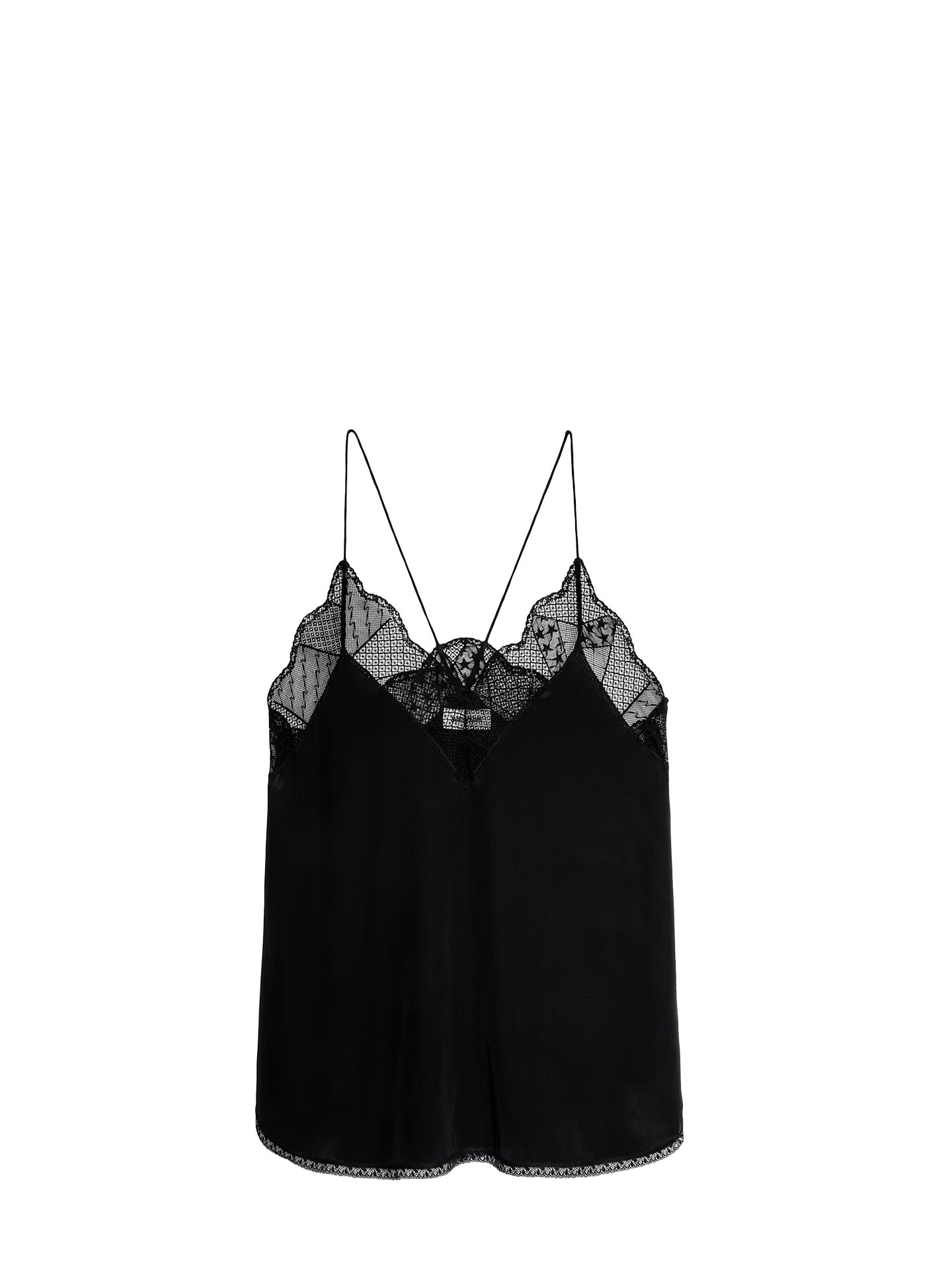 Christy silk camisole top, black