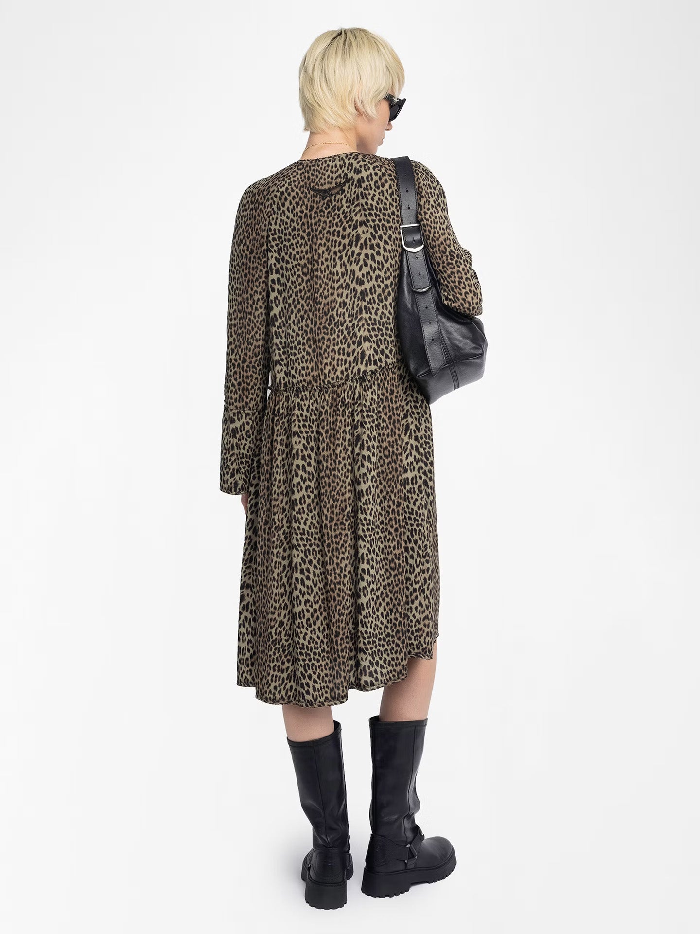 Rinas leopard dress, Leaves