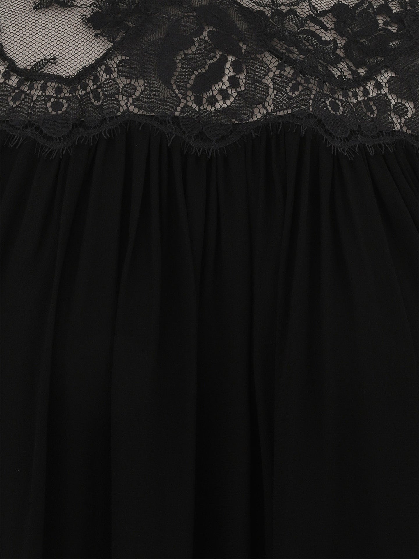Hypnotic lace yoke top, black